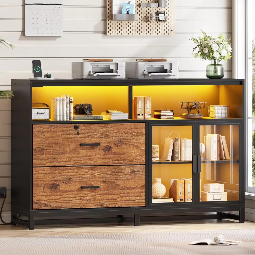 Free Home Office - 59 inch archiefkast, 2 laden archiefkasten