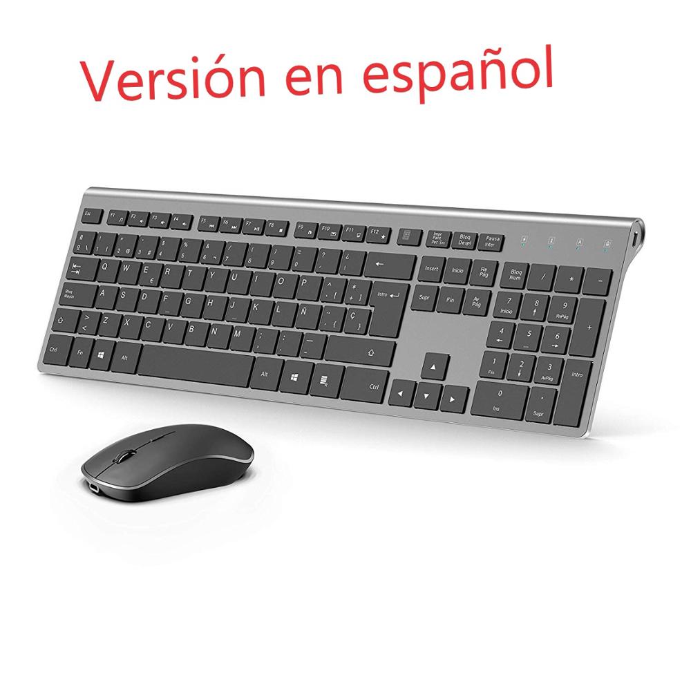 Home Office Layout - Draadloze Toetsenbord En Muis Set Spaanse