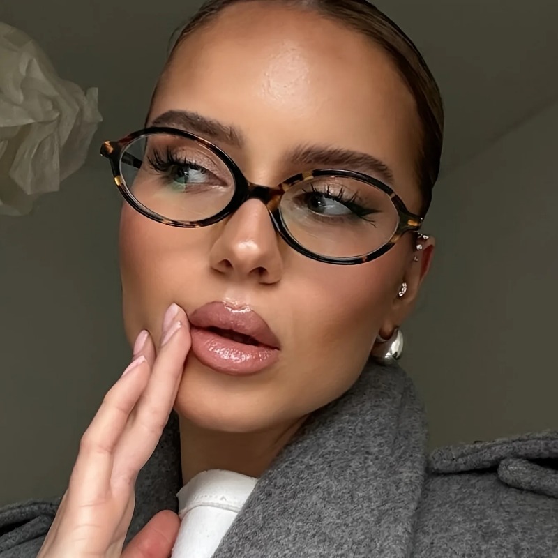 Blue Light Glasses - Vintage ovale zonnebril dames luxe merkontwerper