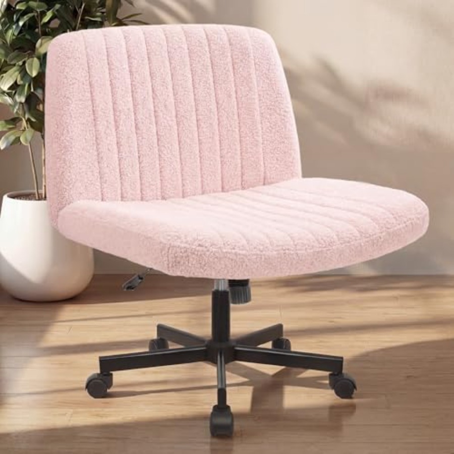 Home Office Chair - Criss Cross-stoel met wielen Thuiskantoor Kruisgevouwen