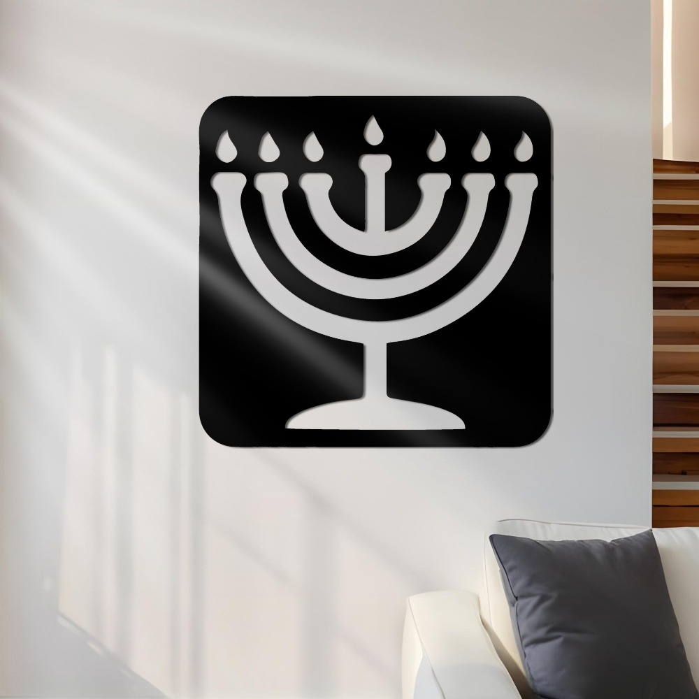 Home Office Decor - CIFBUY ijzeren wandkunst vintage menora metalen