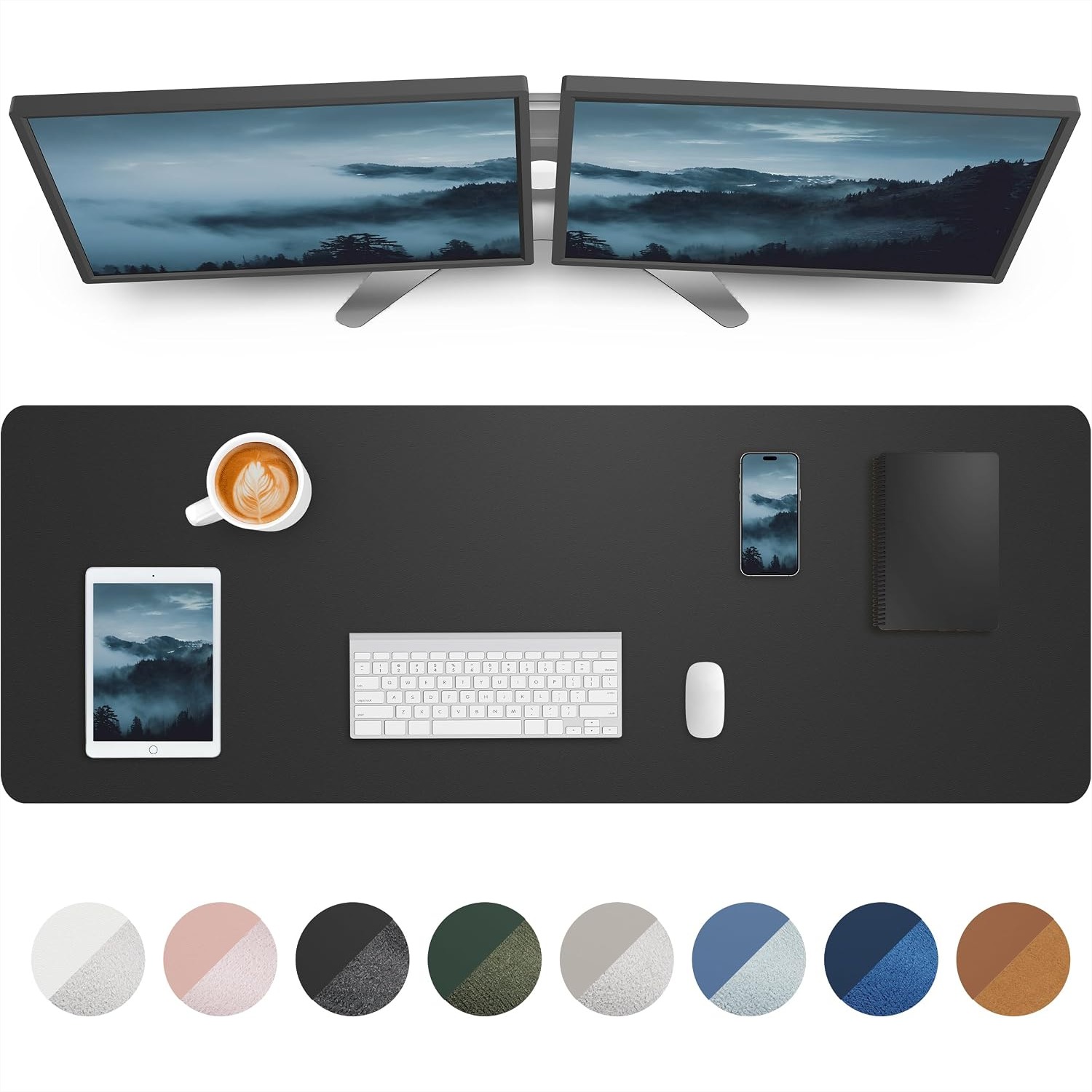 Desk Mat Leather - Grote bureaumat 55x17 inch lederen bureau-onderlegger,