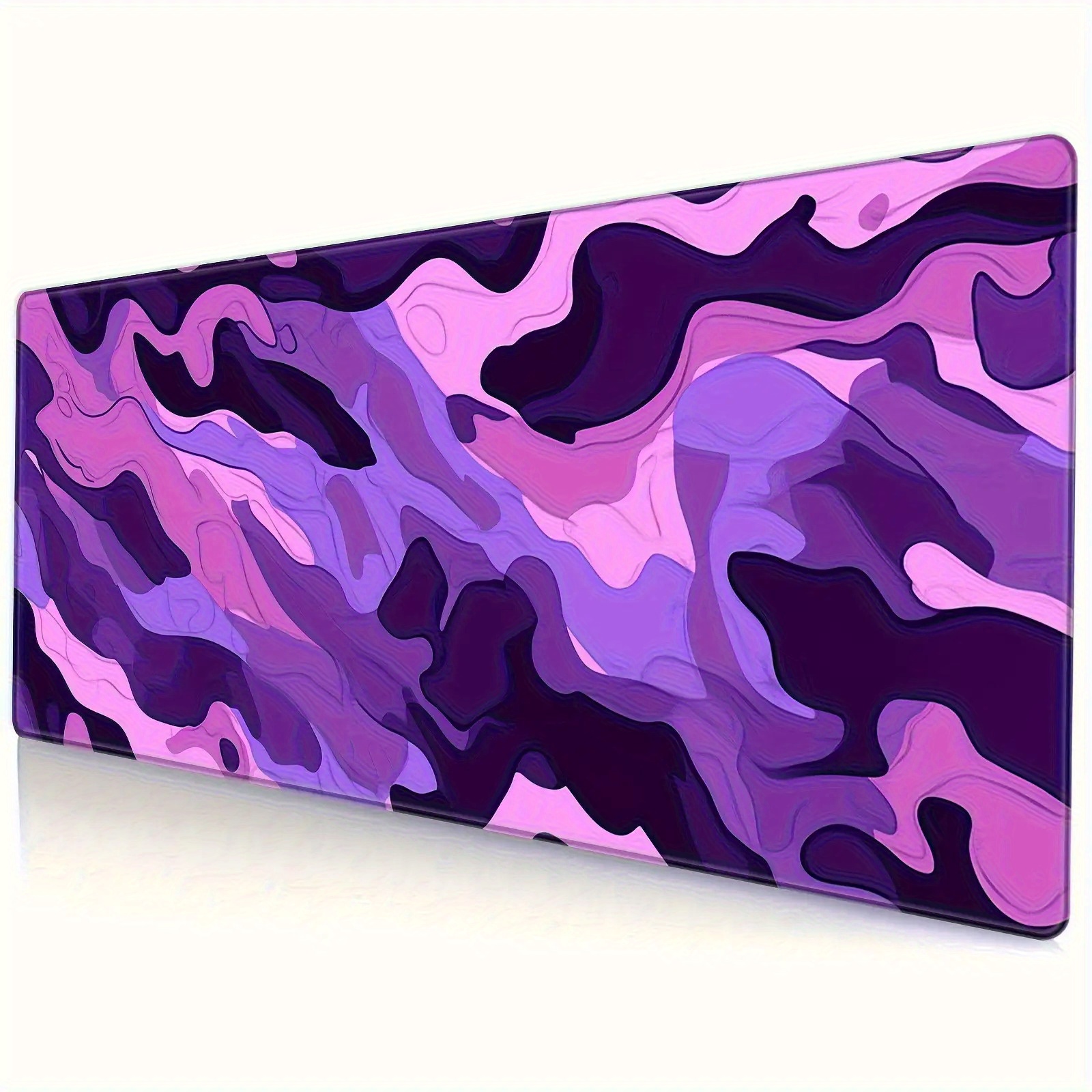 Mousepad Xl Extended - Paarse Camo Gaming Muismat met Anti-Slip