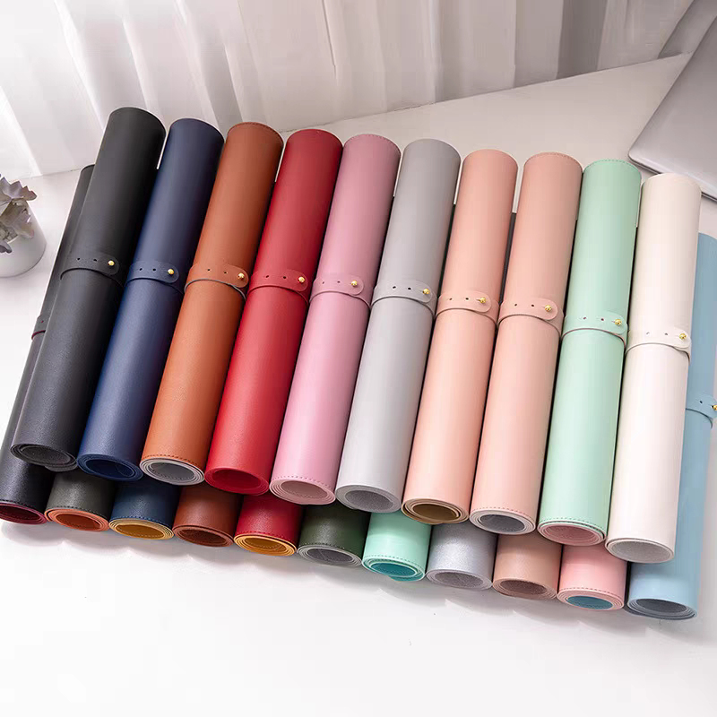 Desk Mat Leather - Zachte, opvouwbare tafelmat – waterdicht, krasbestendig,