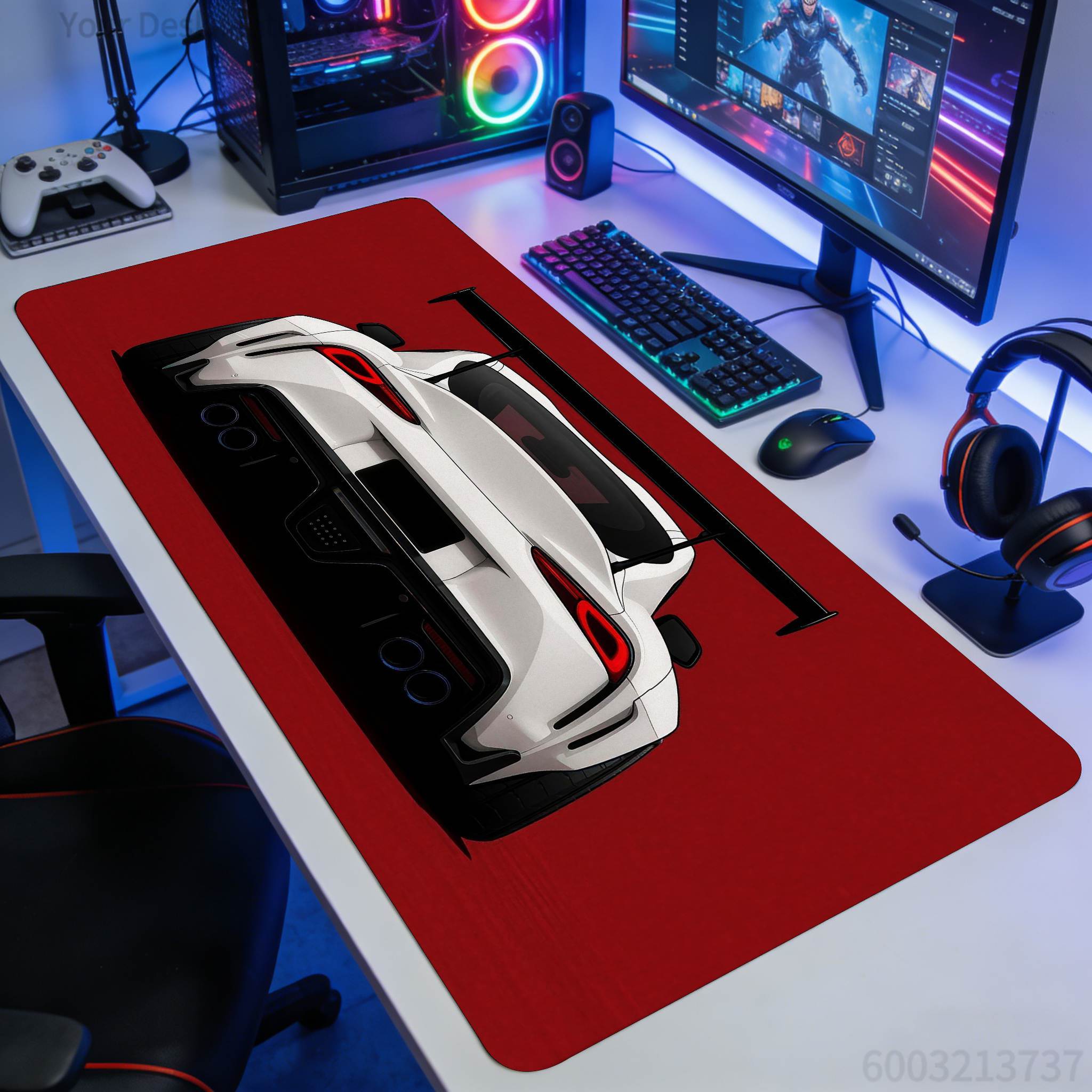 Mousepad Xl Extended - Gaming-muismat met autothema - Bureaumat voor