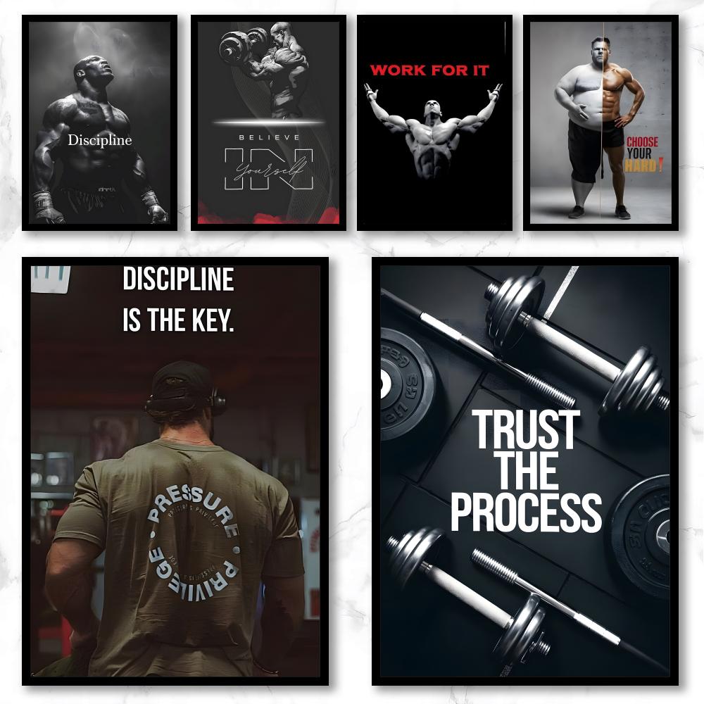 Home Office Studio - Art F-fitness motivatieposter Hedendaagse graffiti-kunstposters, chique