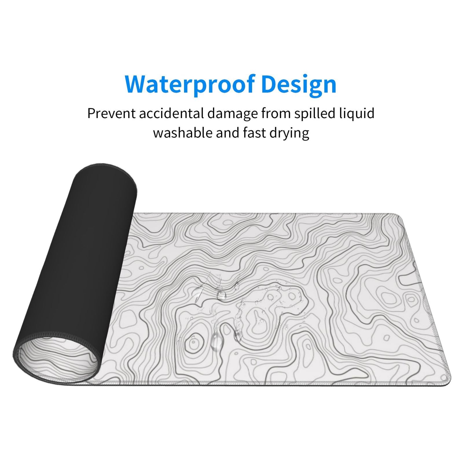 Abstract Wit Topografische Con - Mousepad Xl Extended recensie en prijs