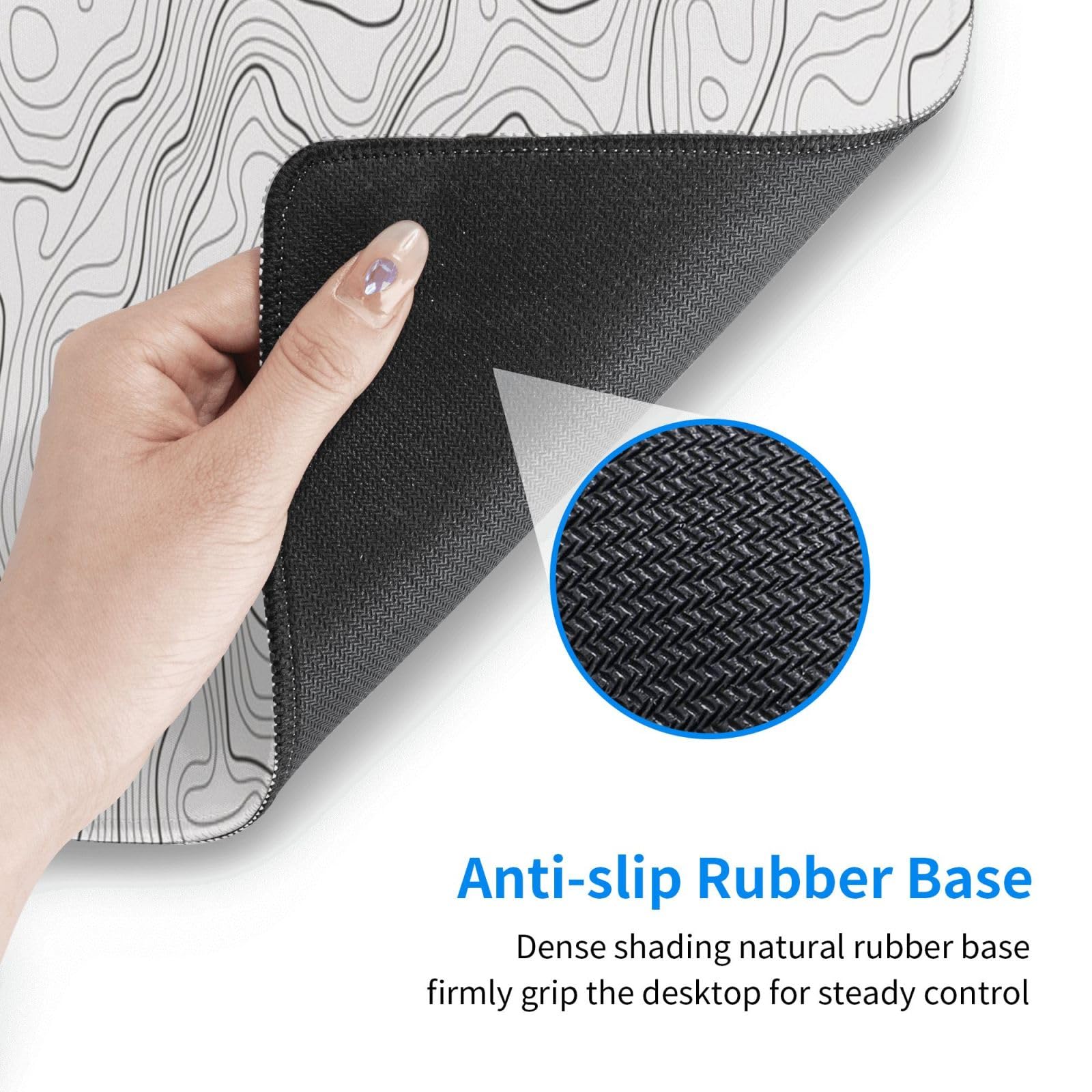 Abstract Wit Topografische Con - Mousepad Xl Extended recensie en prijs