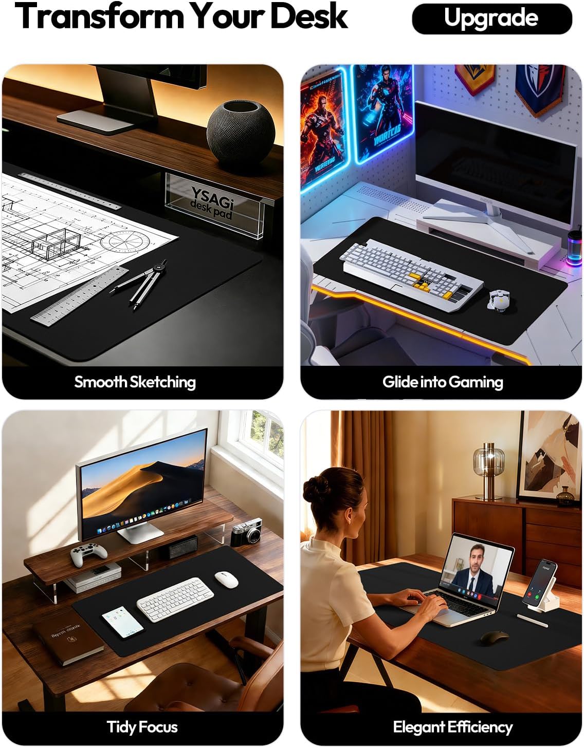 Grote bureau-onderlegger van P - Desk Mat Leather recensie en prijs