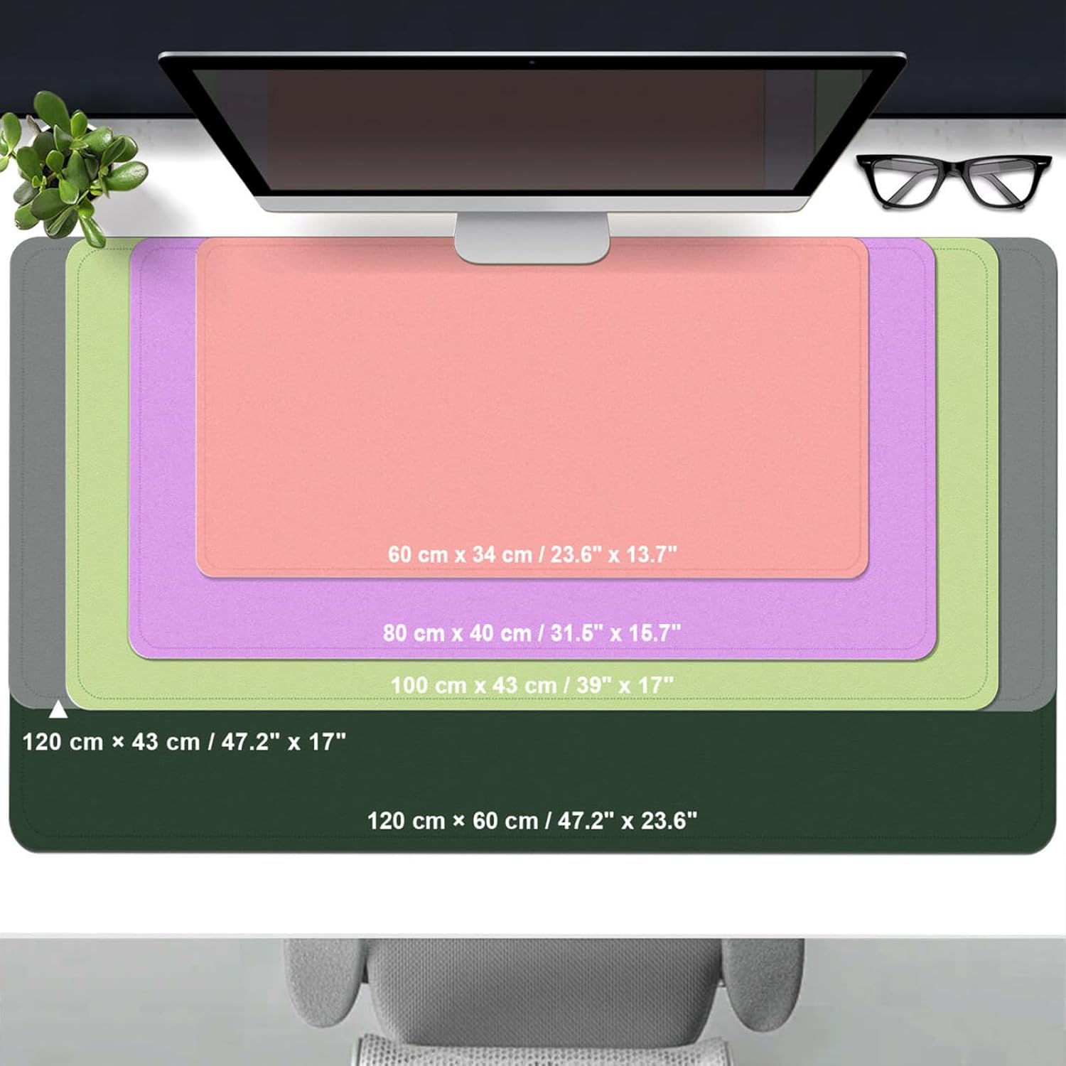 39,4x17 inch lederen bureau-on - Desk Mat Leather recensie en prijs