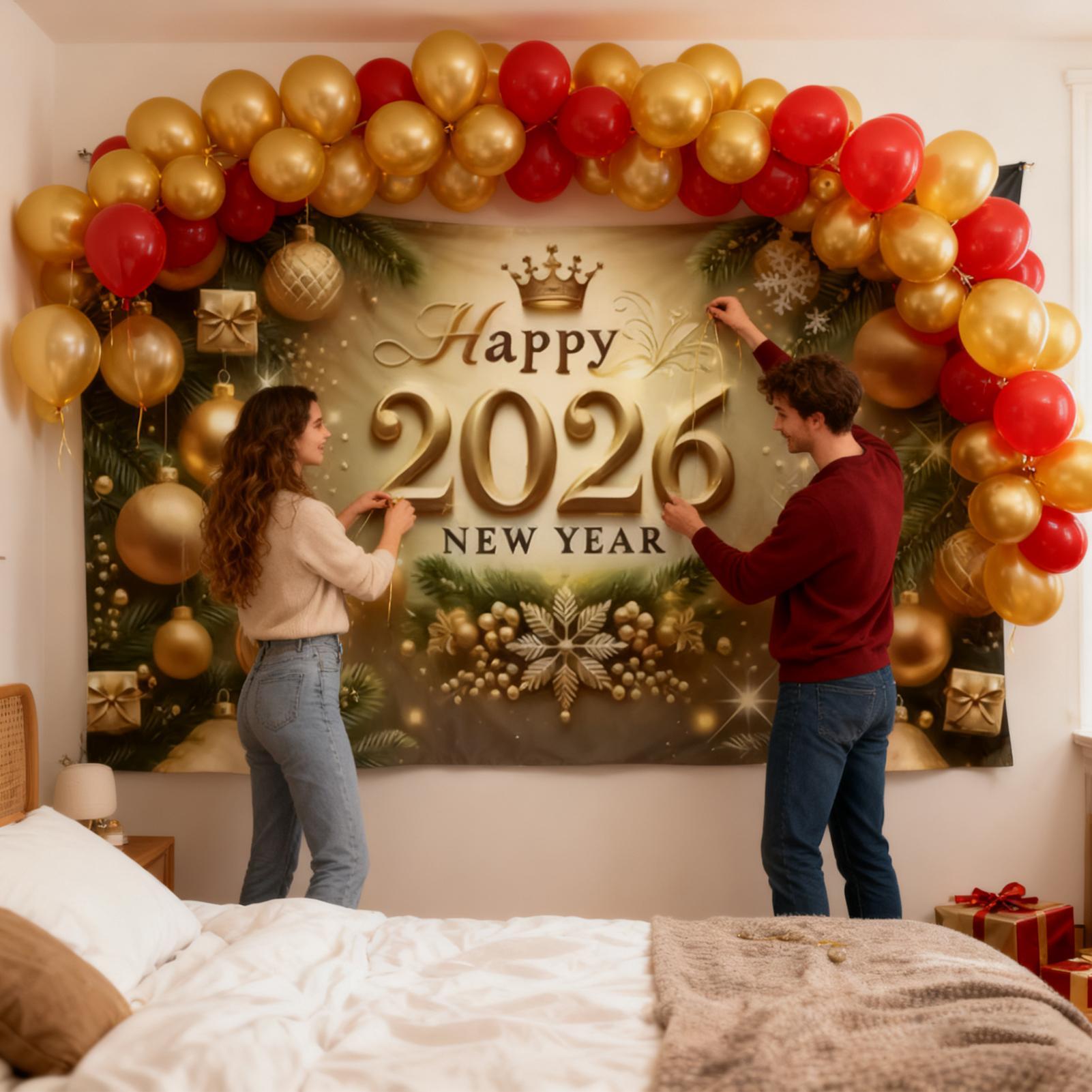 Gelukkig Nieuwjaar Banner 7x5  - Home Office Backdrop recensie en prijs