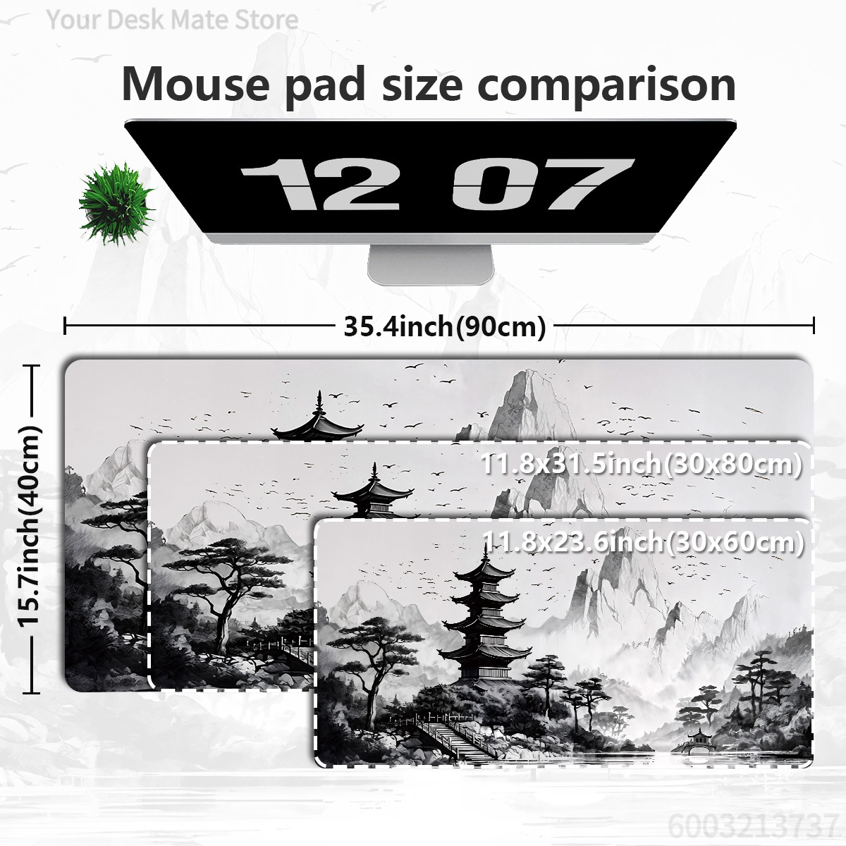 Ink Wash Mountain Landscape De - Mousepad Xl Extended recensie en prijs