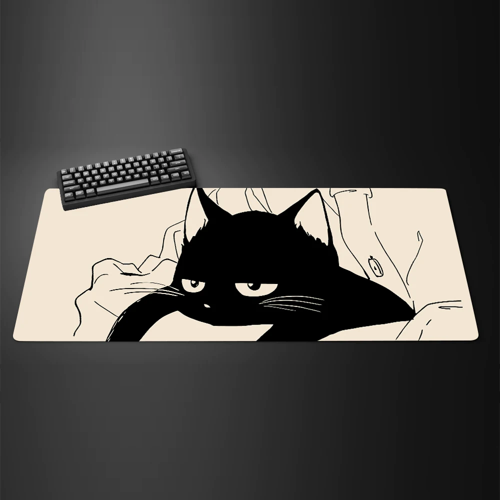 Zwarte Inkt Kat Anime Muismat  - Mousepad Xl Extended recensie en prijs