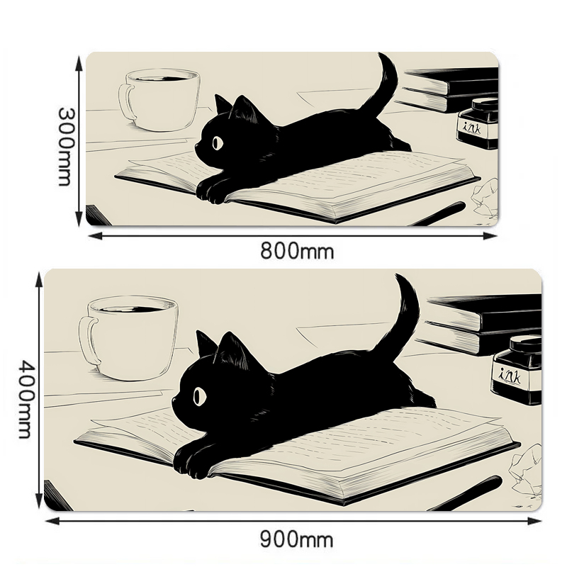 Zwarte Inkt Kat Anime Muismat  - Mousepad Xl Extended recensie en prijs