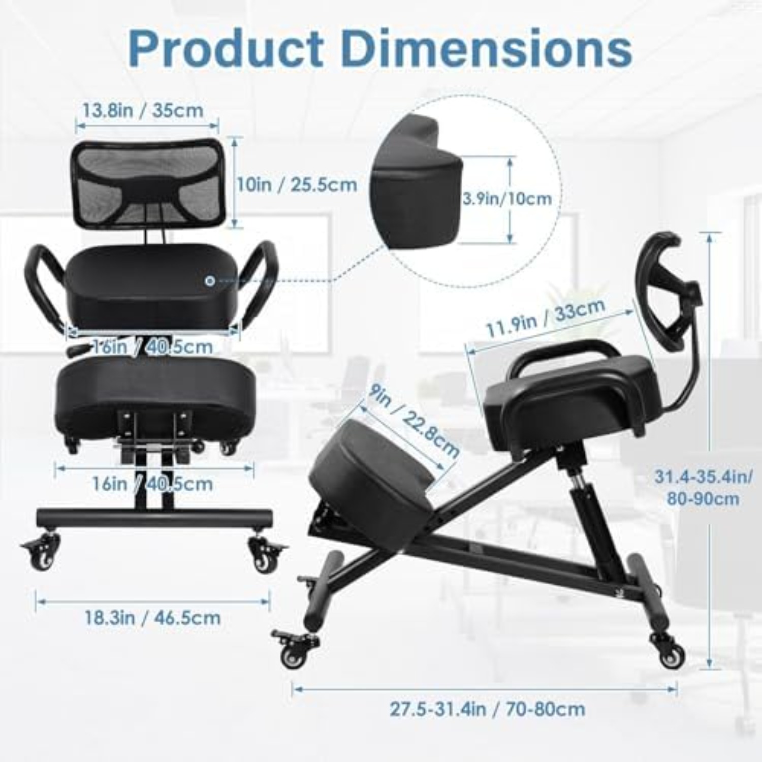 Ergonomische knielstoel met ve - Home Office Chair recensie en prijs