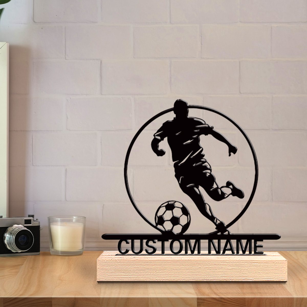 Aangepaste voetbalspeler metal - Home Office Decor recensie en prijs