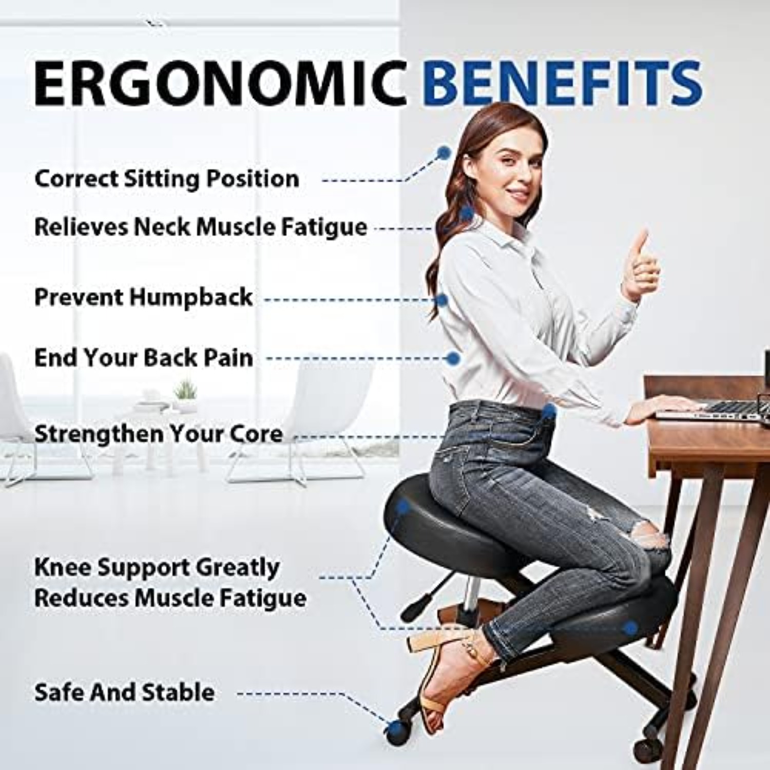 Ergonomische knielstoel voor k - Home Office Chair recensie en prijs