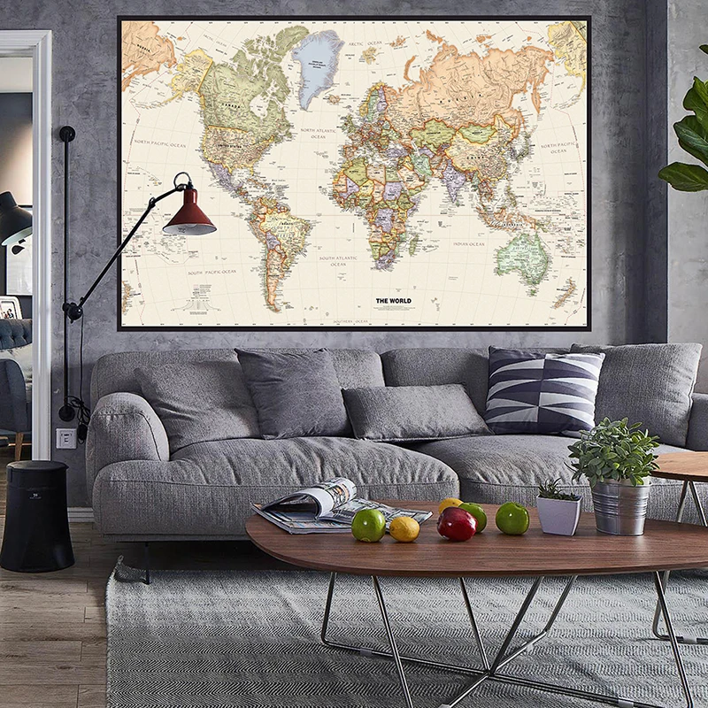 150x225cm Retro Wereldkaart Fo - Home Office Backdrop recensie en prijs