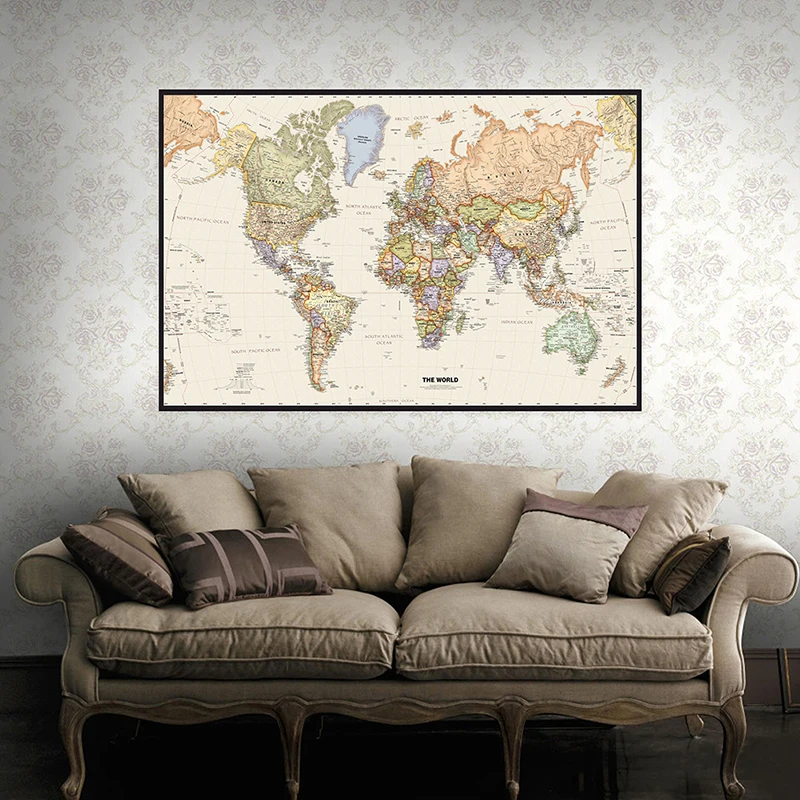150x225cm Retro Wereldkaart Fo - Home Office Backdrop recensie en prijs