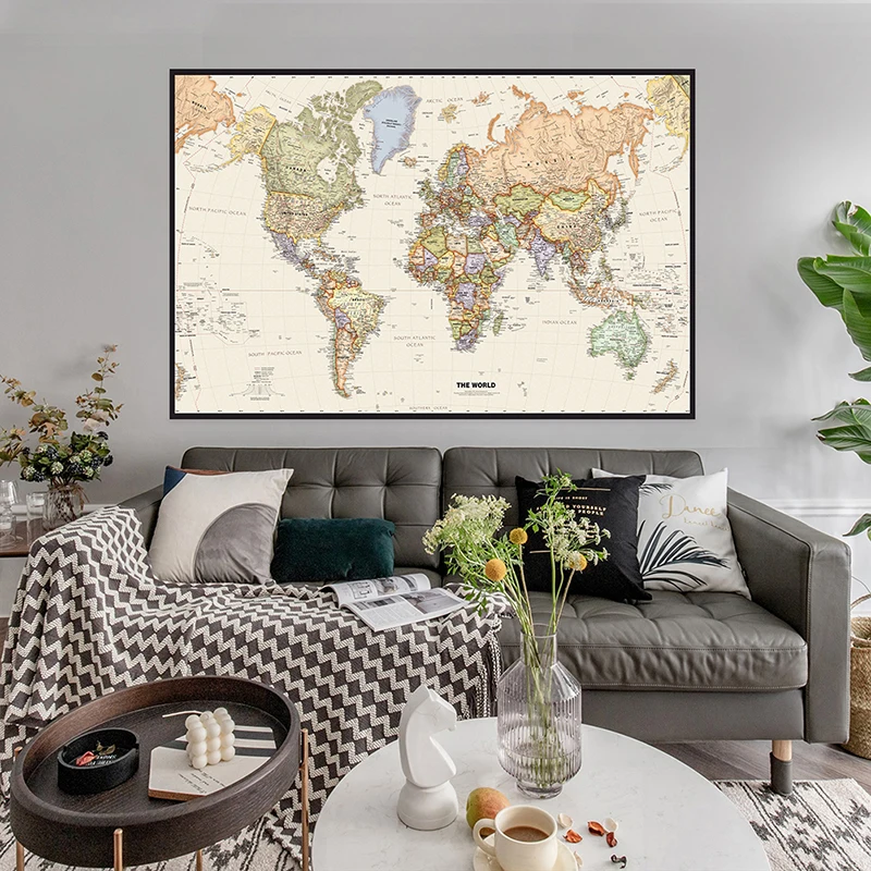 150x225cm Retro Wereldkaart Fo - Home Office Backdrop recensie en prijs