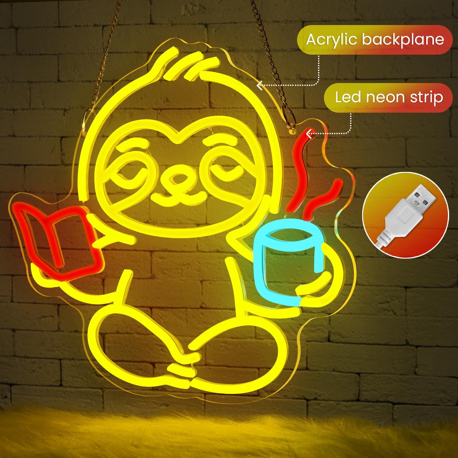 Luiaard Neon Licht USB Dimbaar - Home Office Decor recensie en prijs
