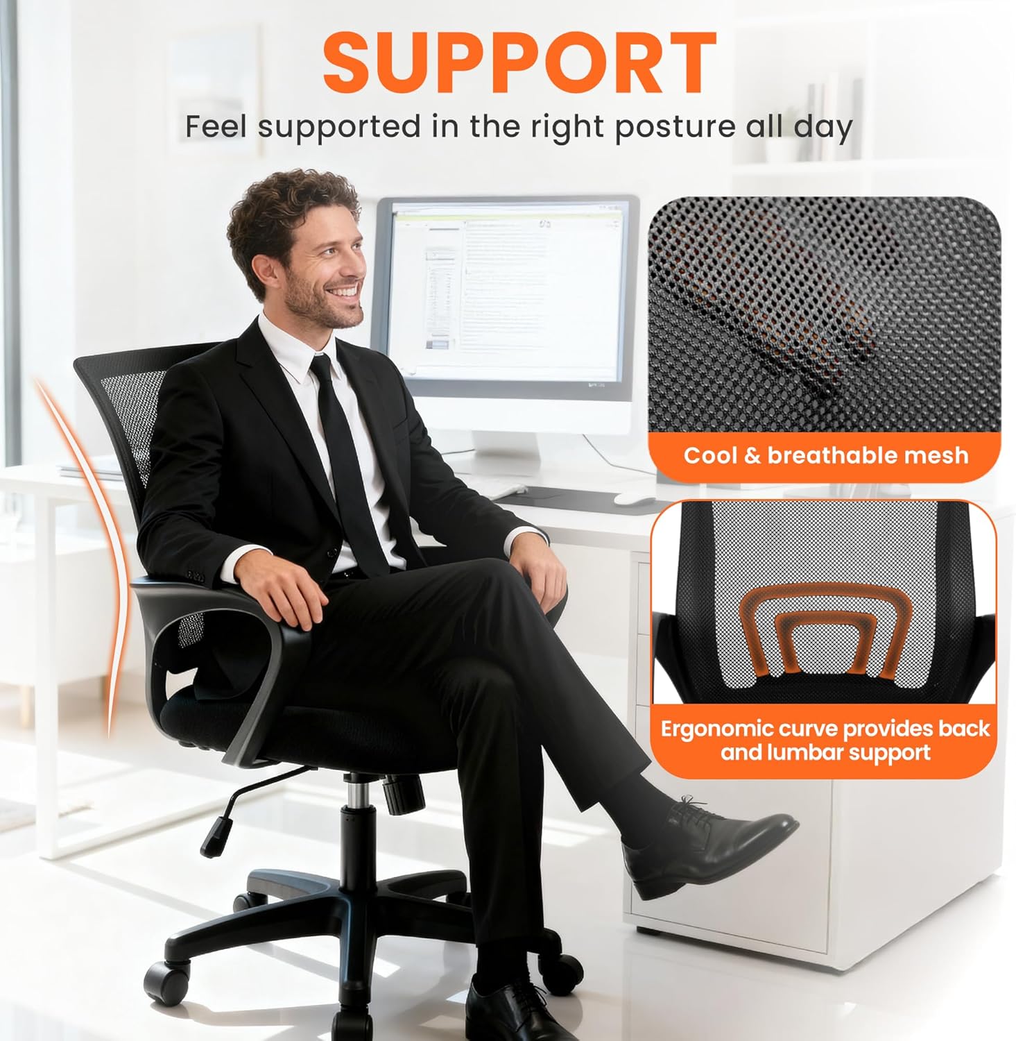 Ergonomische mesh bureaustoel  - Home Office Chair recensie en prijs