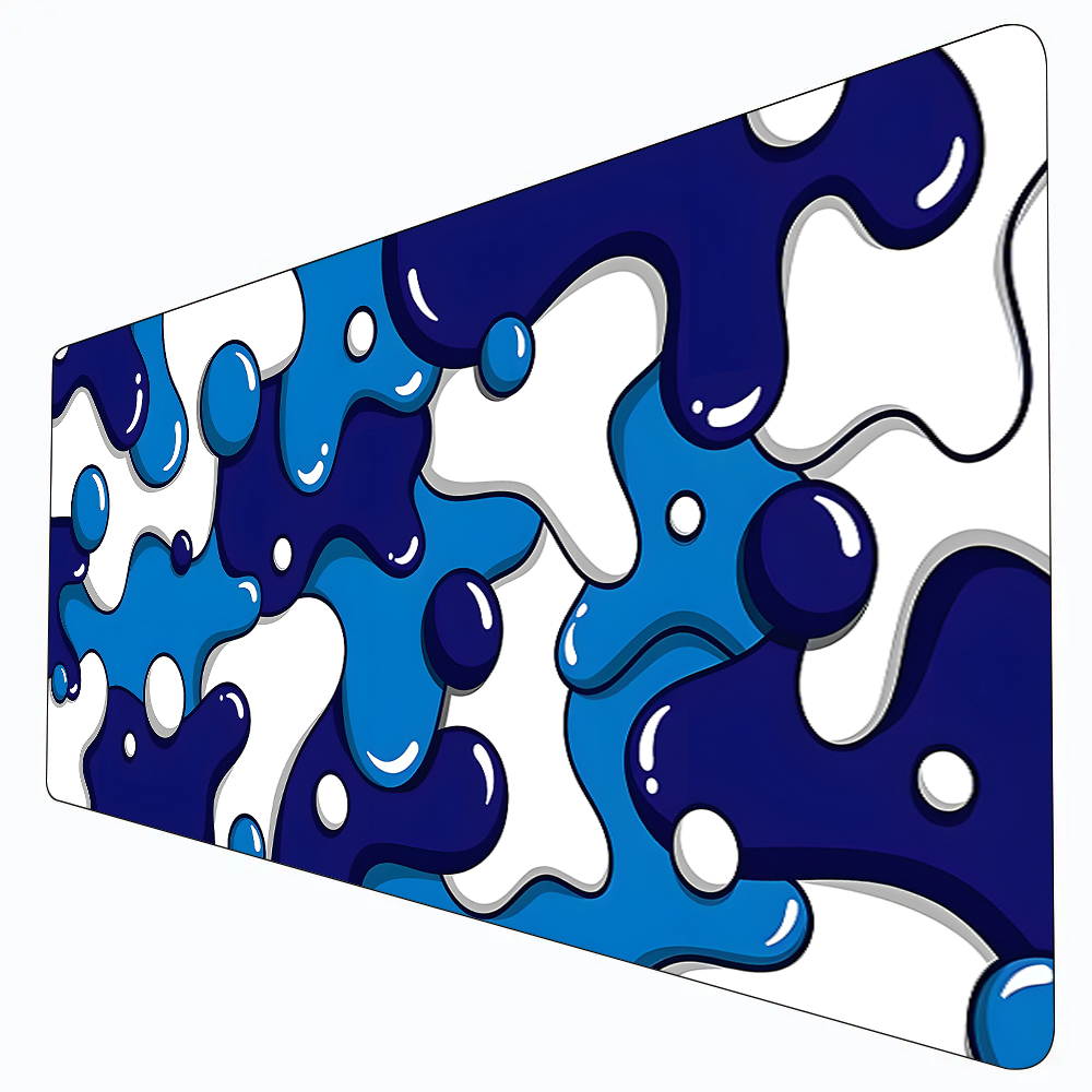 Muismat Bureaumat Blauw en wit - Mousepad Xl Extended recensie en prijs