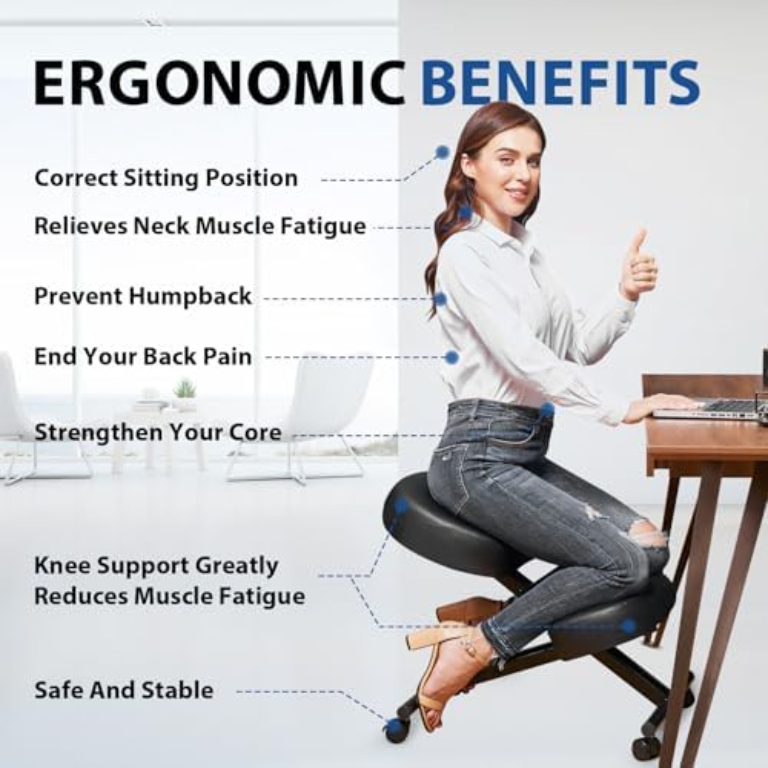 Ergonomische knielstoel, medit - Home Office Chair recensie en prijs