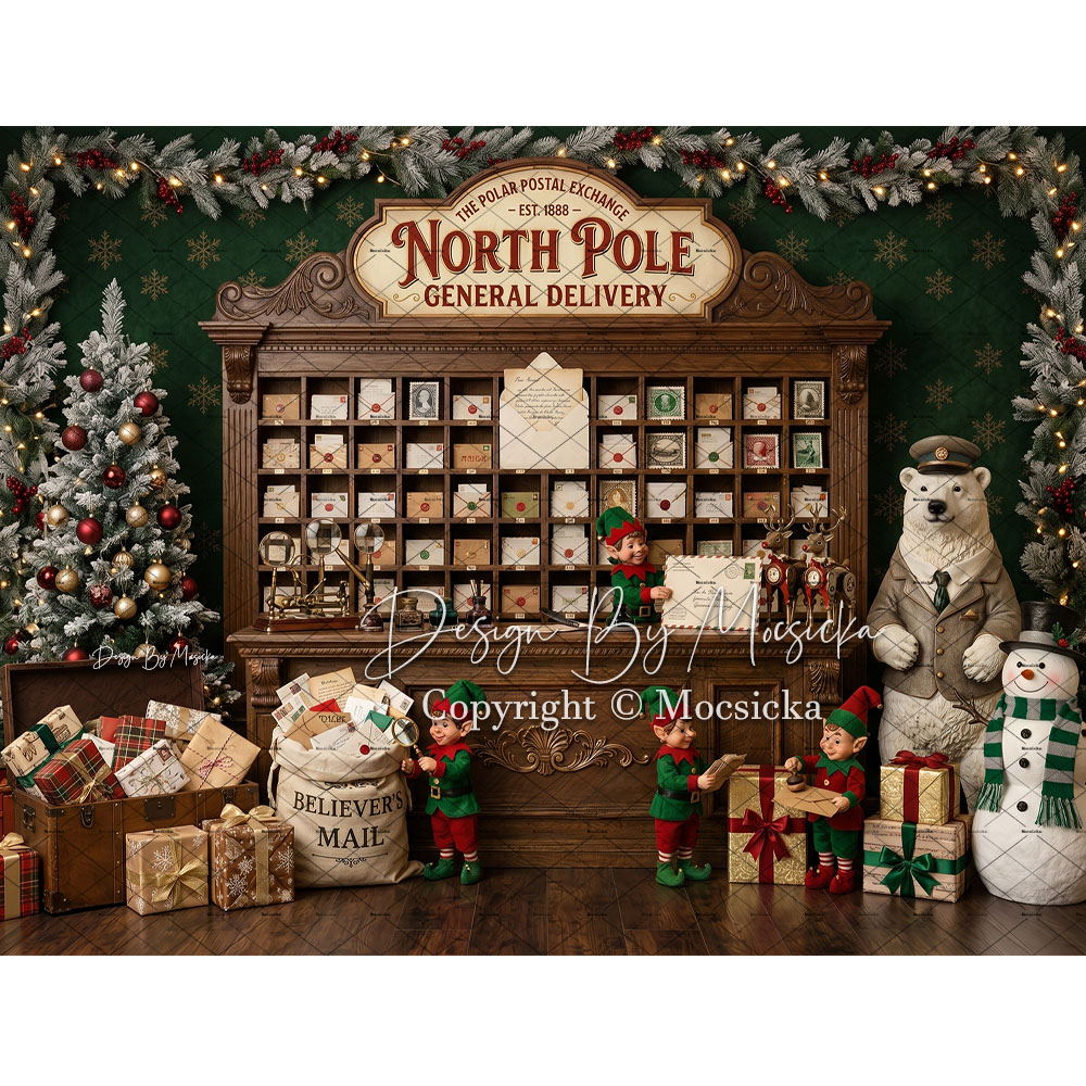 Mocsicka Kerstmis Noordpool Po - Home Office Backdrop recensie en prijs
