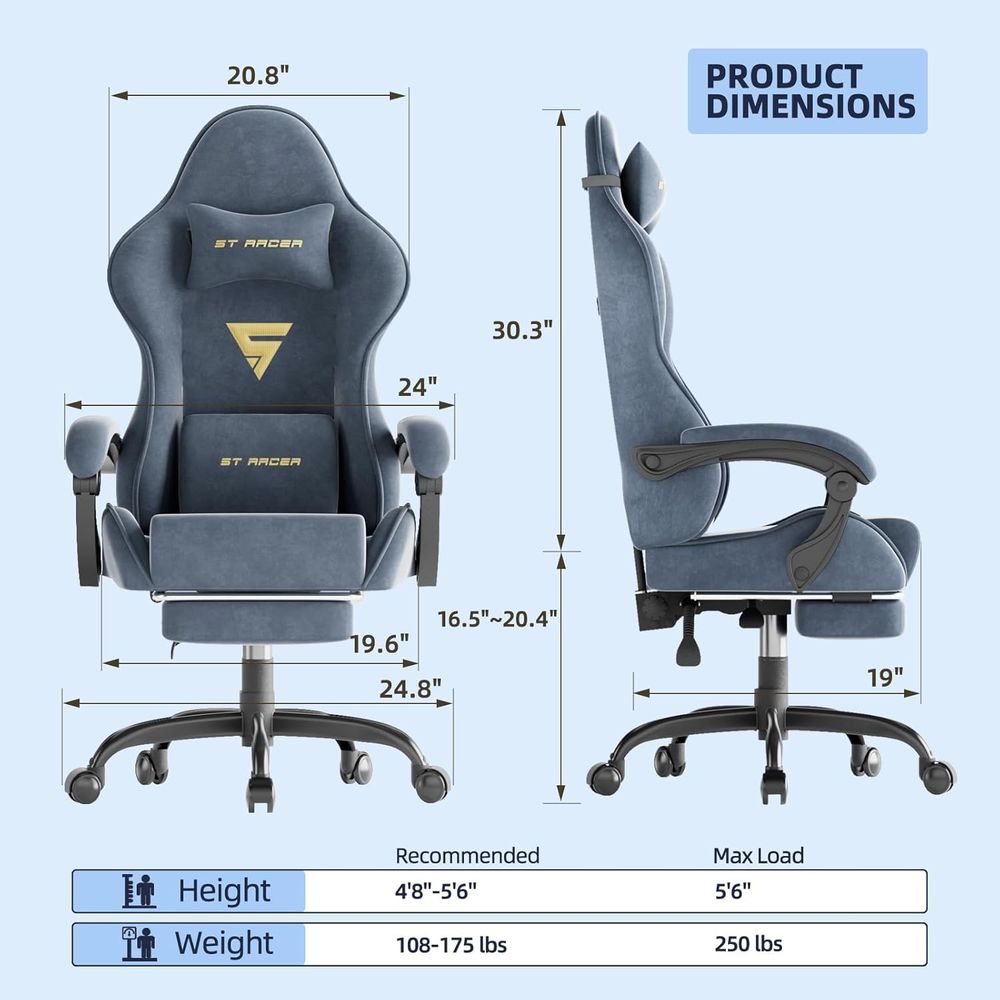 Ergonomische gamingstoel met v - Home Office Chair recensie en prijs