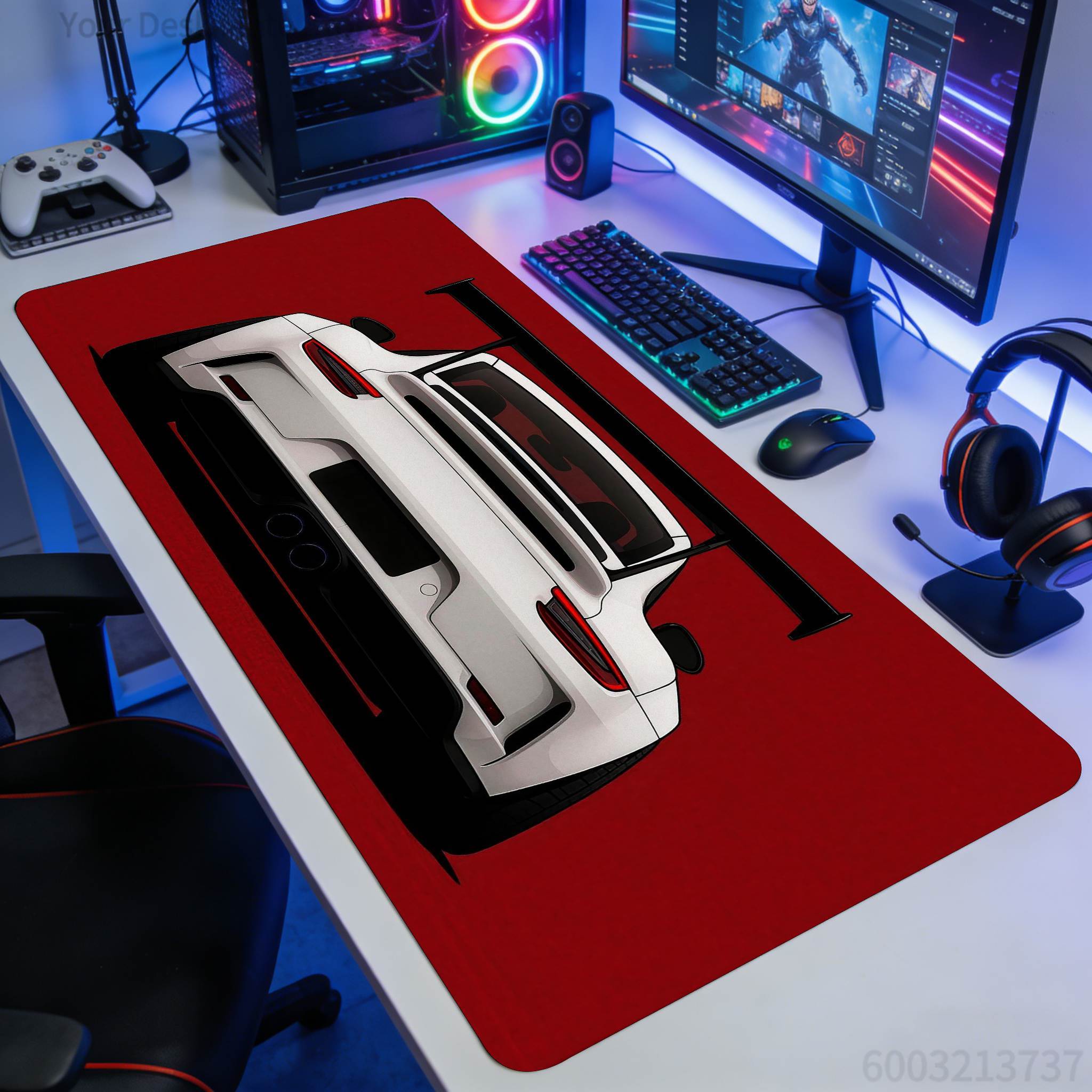 Gaming-muismat met autothema - - Mousepad Xl Extended recensie en prijs