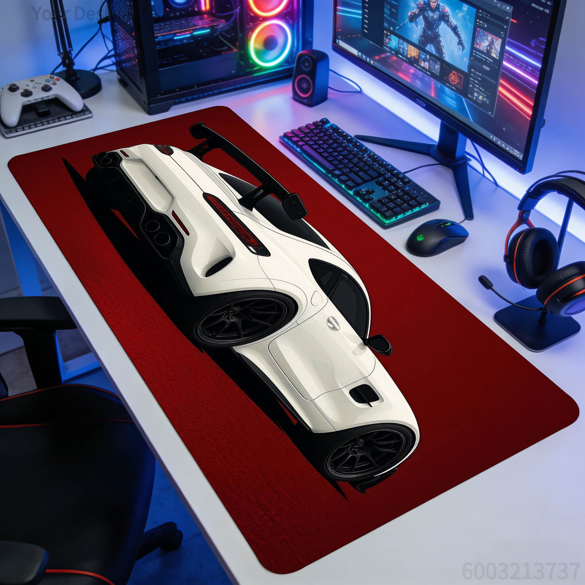 Gaming-muismat met autothema - - Mousepad Xl Extended recensie en prijs